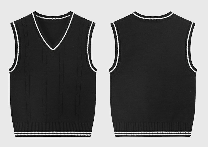 春秋 ニット ベスト トップス アウター プルオーバー ベスト 上着 ショート丈 袖なし ノースリーブ Vネック 襟なし レギュラー ふわふわ 編み込み 伸縮性 薄手 異素材MIX 普通生地（春秋用）