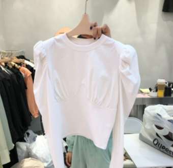 シャツ トップス ホワイト イェロー ブラック 長袖 袖あり Tシャツ かわいい 大人可愛い きれいめ シンプル カジュアル 大人 上品 おしゃれ お洒落 かっこいい レトロ アジアン エスニック エ